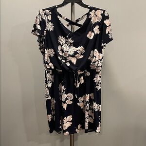 Maurices Navy Dress with Cross Back